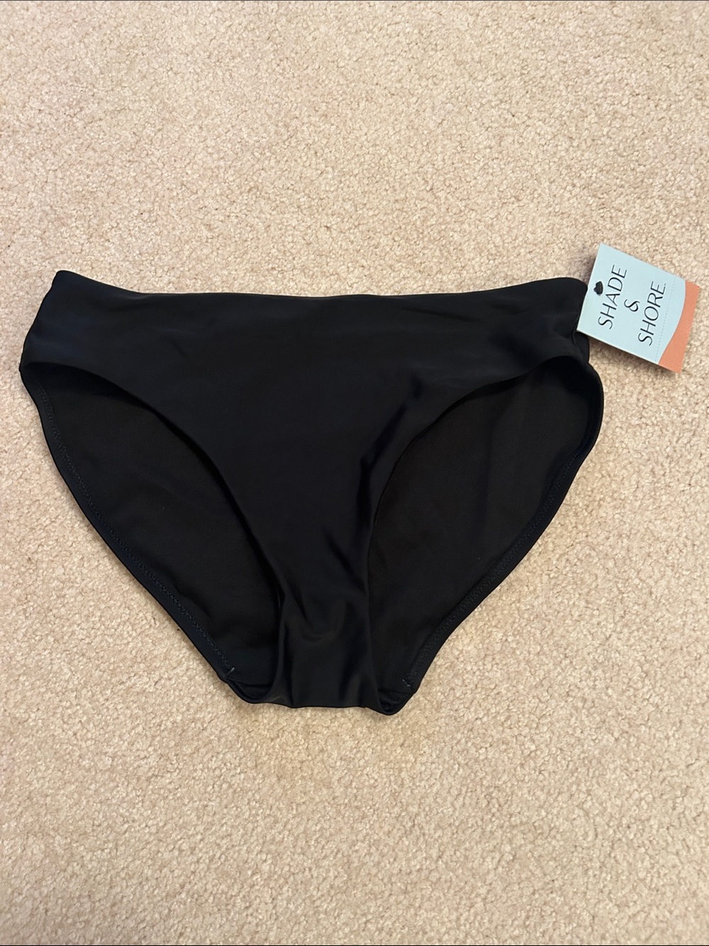 Shade & Shore Solid Black Bikini Brief